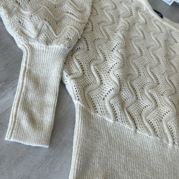 Bebe Open aback Sparkle Knit Sweater - Picture 3 of 4